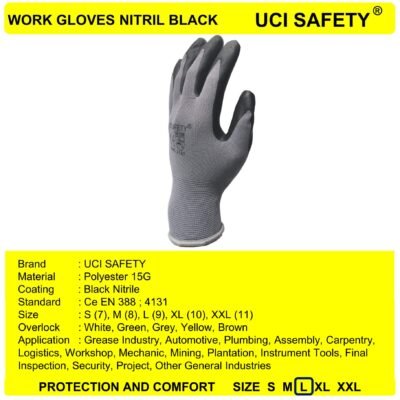 Gloves En Mechanical Pabrik Anti Slip - Gambar 5