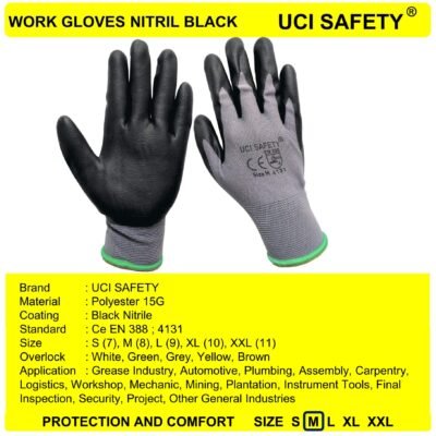 Gloves Mechanical Security Ukuran M L XL