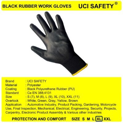 Uci Safety Mekanik Telapak Tangan dilapisi karet Proyek Packing - Gambar 2