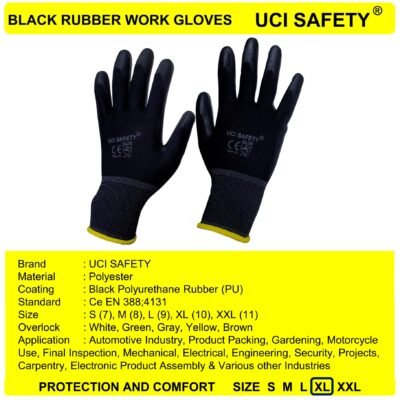 Uci Safety Pabrik Anti Slip Polyester Satpam