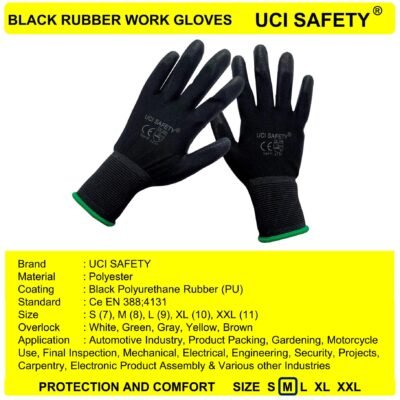 Gloves Kerja Bengkel Satpam Polyester - Gambar 5