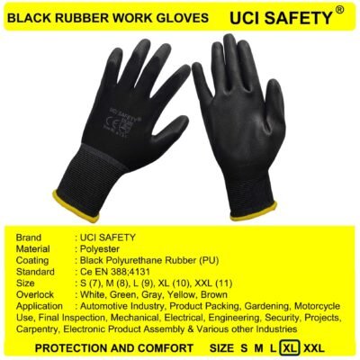 Gloves Berkebun Polyester Anti Slip Proyek - Gambar 5
