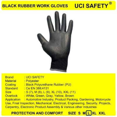Gloves Black Pengaman kerja Mekanik Industri