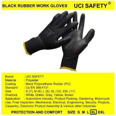 Gloves Motor Proyek Industri Dilapisi Karet - Gambar 2