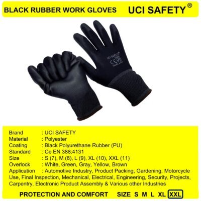 Uci Safety Polyester Coating Karet otomotif Montir - Gambar 4