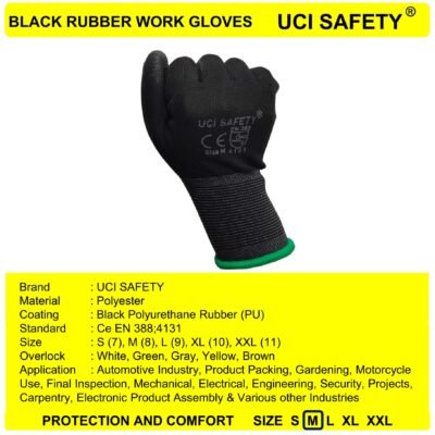 Gloves Berkebun Polyester Anti Slip Proyek - Gambar 2