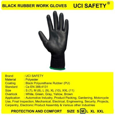 Uci Safety Palmfit Palm Fit Bahan Nylon Polyester - Gambar 2