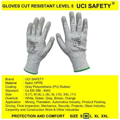 Sarung Tangan Pertambangan Tukang Industri Cut Glove Proyek - Gambar 4