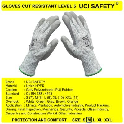 Sarung Tangan Welding Ukuran S M L XL XXL Safety Gloves Kontruksi Mekanik - Gambar 5