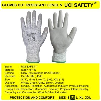 Gloves Anti Iris Perkebunan Anti Slip Cutting Pisau