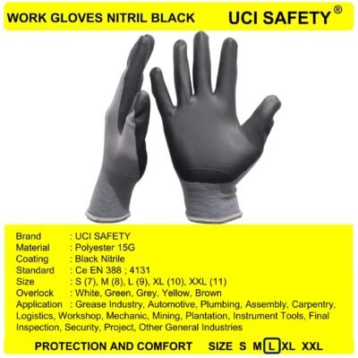 Gloves Engineering Greasy Ukuran M L XL - Gambar 3