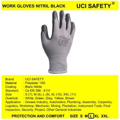Uci Safety Engineering Hitam/Grey Proyek K Hse