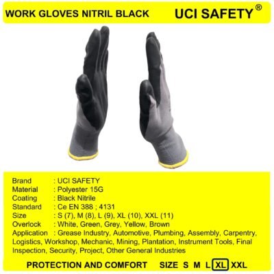 Gloves Mechanical Security Ukuran M L XL - Gambar 5