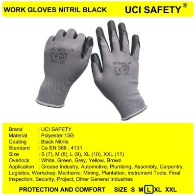 Uci Safety Teknik Mesin Ukuran M L XL Anti Slip
