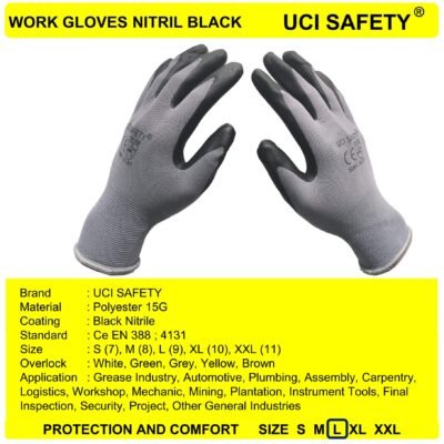 Uci Safety Nitril Mekanik Teknik mesin Pabrik - Gambar 4
