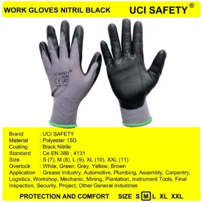 Uci Safety K Hse Bengkel Mechanical Ukuran M L XL - Gambar 3