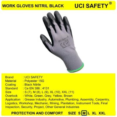Gloves Anti Licin Multi Purpose Work Safety Gloves - Gambar 3