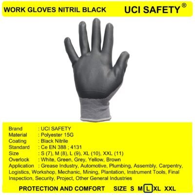 Gloves En Work Anti Licin Teknik Mesin - Gambar 5