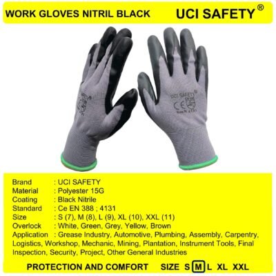 Gloves Anti Licin Work Teknik Mesin Coating - Gambar 2