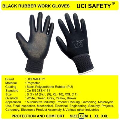 Gloves Packing Black Kerja Pengaman kerja - Gambar 4