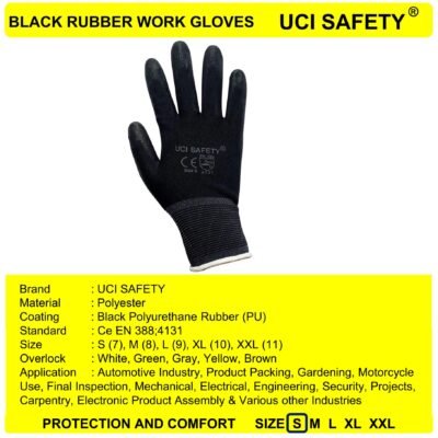 Uci Safety PU Black Hitam Mekanik - Gambar 2
