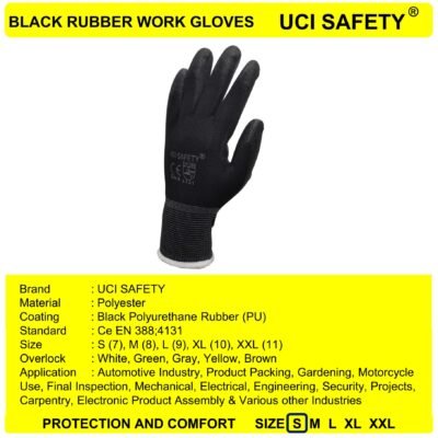 Uci Safety Satpam Karet Safety Gloves Kerja
