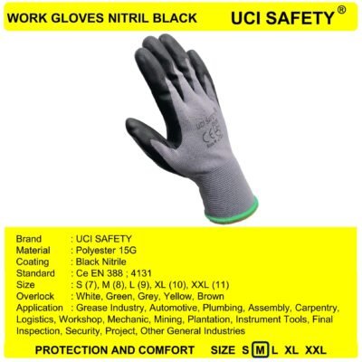 Sarung Tangan Work Electrical Greasy Teknik mesin