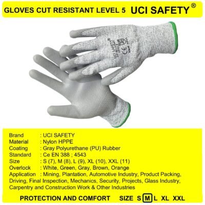 Sarung Tangan Cut Resistant Level 5 Anti Sayat Bengkel Berkebun