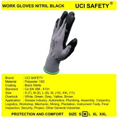 Gloves Anti Licin Multi Purpose Work Safety Gloves - Gambar 4