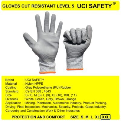 Sarung Tangan Pengaman Kerja Cut Glove Welding Bengkel - Gambar 4