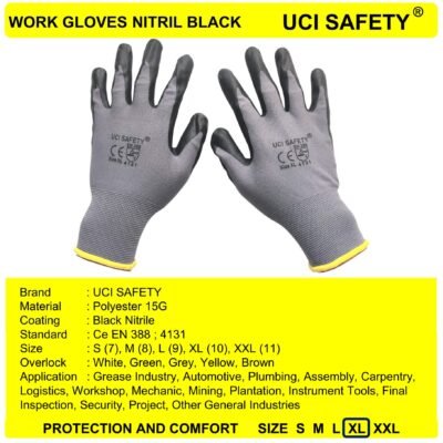 Uci Safety Teknik Mesin Ukuran M L XL Anti Slip - Gambar 4