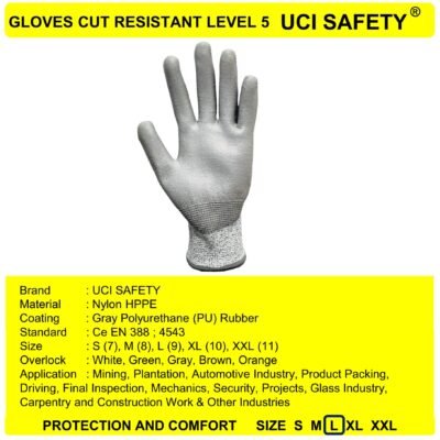Sarung Tangan Safety Gloves Bengkel Pertambangan Cutting Welding - Gambar 5