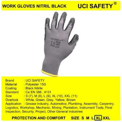 Gloves Anti Licin Work Teknik Mesin Coating - Gambar 3