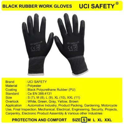 Uci Safety Pengaman kerja Bengkel Packing Telapak Tangan dilapisi karet - Gambar 5
