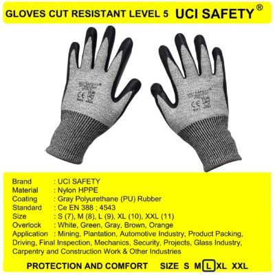 Uci Safety HPPE Pabrik Sarung Tangan 4543
