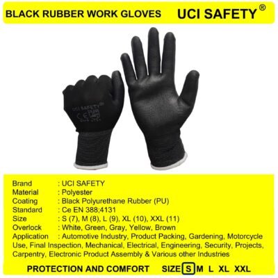 Uci Safety Palm Fit PU Kerja Tukang - Gambar 5