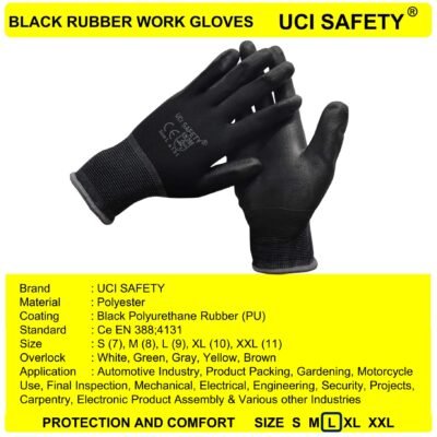 Uci Safety Tukang Pabrik Satpam Safety Gloves - Gambar 3