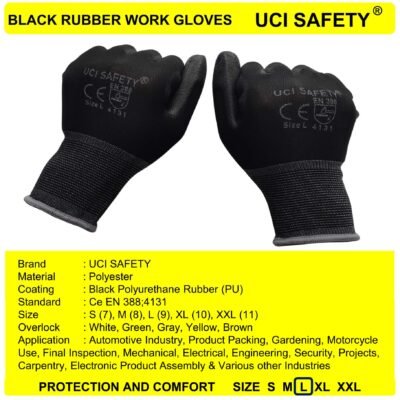 Gloves Polyester PU Bengkel Motor - Gambar 4
