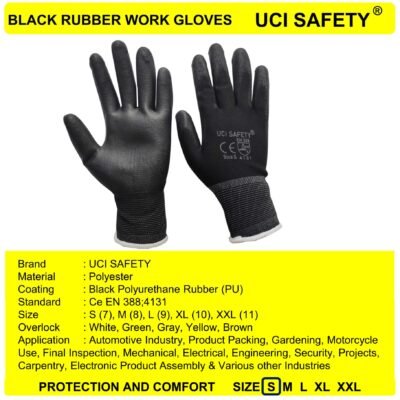 Sarung Tangan Packing Berkebun Polyester Black