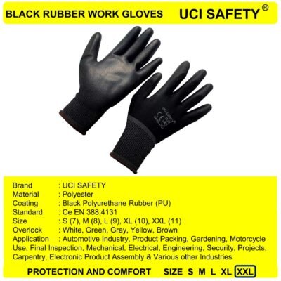 Uci Safety Bengkel Safety Gloves otomotif Polyester - Gambar 2