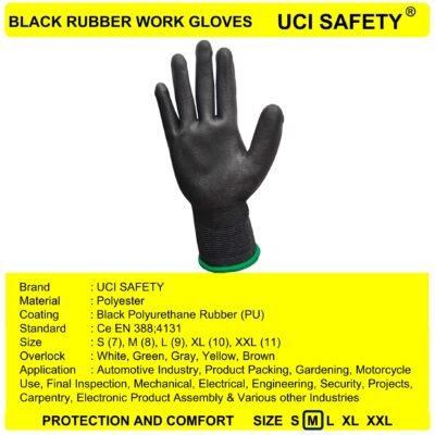 Gloves Motor Proyek Industri Dilapisi Karet - Gambar 4