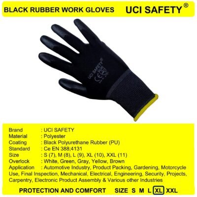 Uci Safety Proyek Karet Black PU - Gambar 5