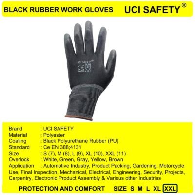 Uci Safety PU Safety Gloves Packing Anti Slip