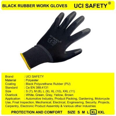 Uci Safety Palm Fit PU Kerja Tukang - Gambar 3