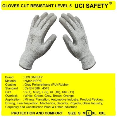 Sarung Tangan Ukuran S M L XL XXL Hand Gloves Anti Gores - Gambar 2