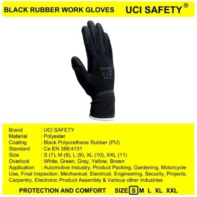 Uci Safety Industri PU Anti Slip Berkebun - Gambar 3