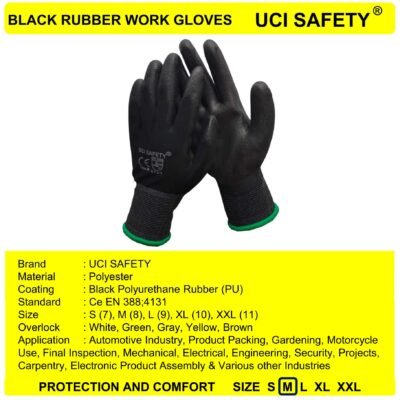 Uci Safety Pabrik Kerja Anti Slip Palm Fit - Gambar 3