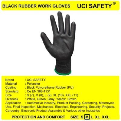 Uci Safety Hand Gloves Karet Bagunan Packing