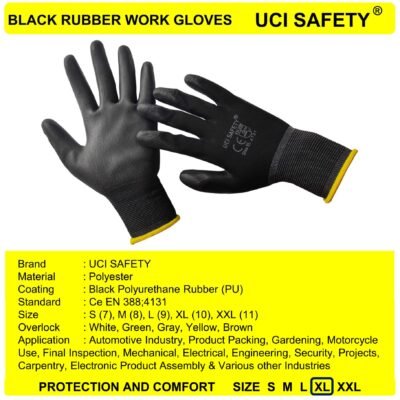 Uci Safety Hand Gloves Karet Bagunan Packing - Gambar 2