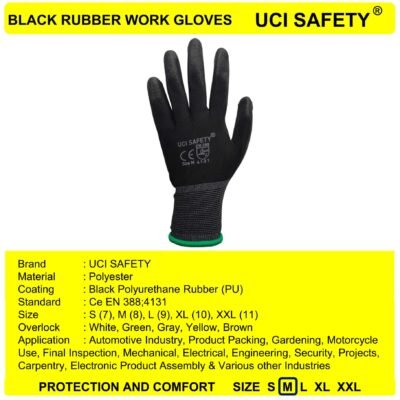 Gloves Hitam Black Motor Kerja